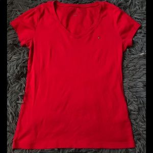 Red Tommy Hilfiger Tee